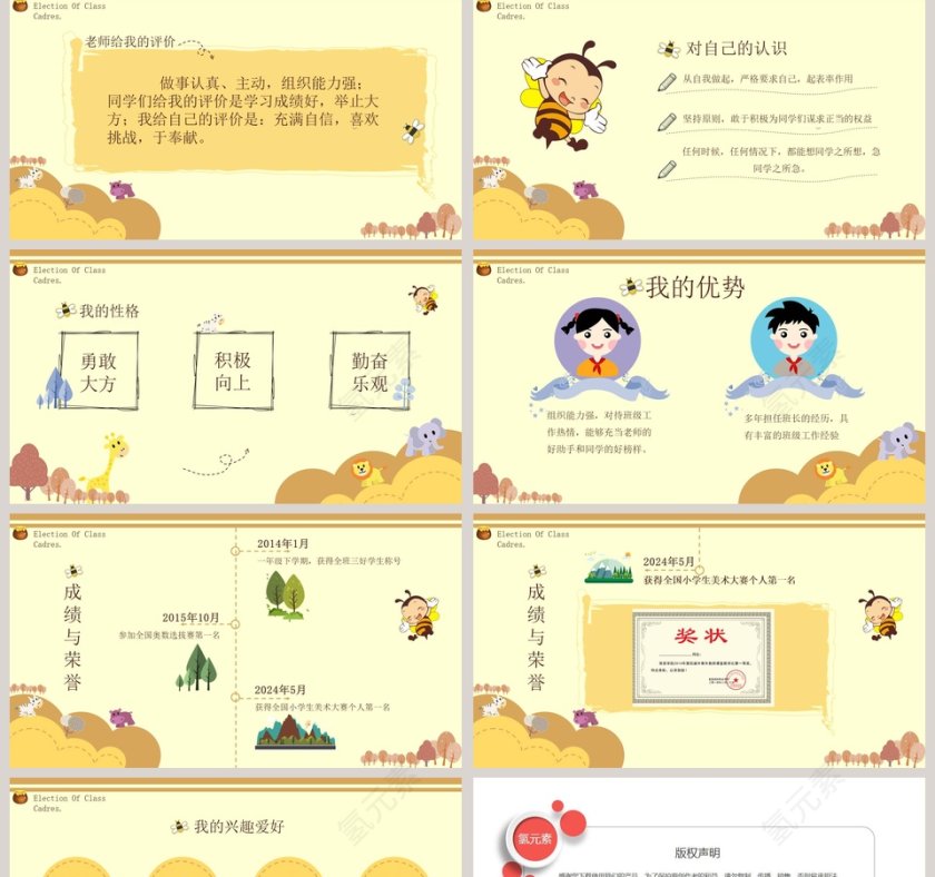 小学生班干部竞选自我介绍PPT模板第2张