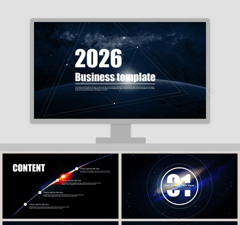 2019大气高端科技风工作总结PPT第1张