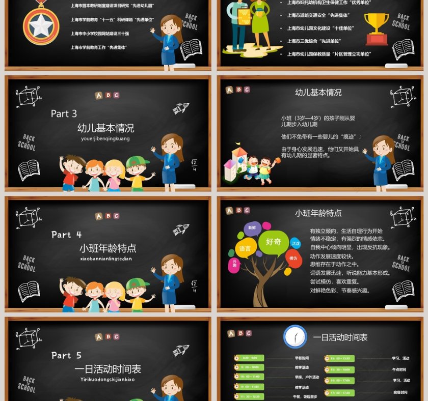 黑板风小学新学期家长会PPT模板第3张