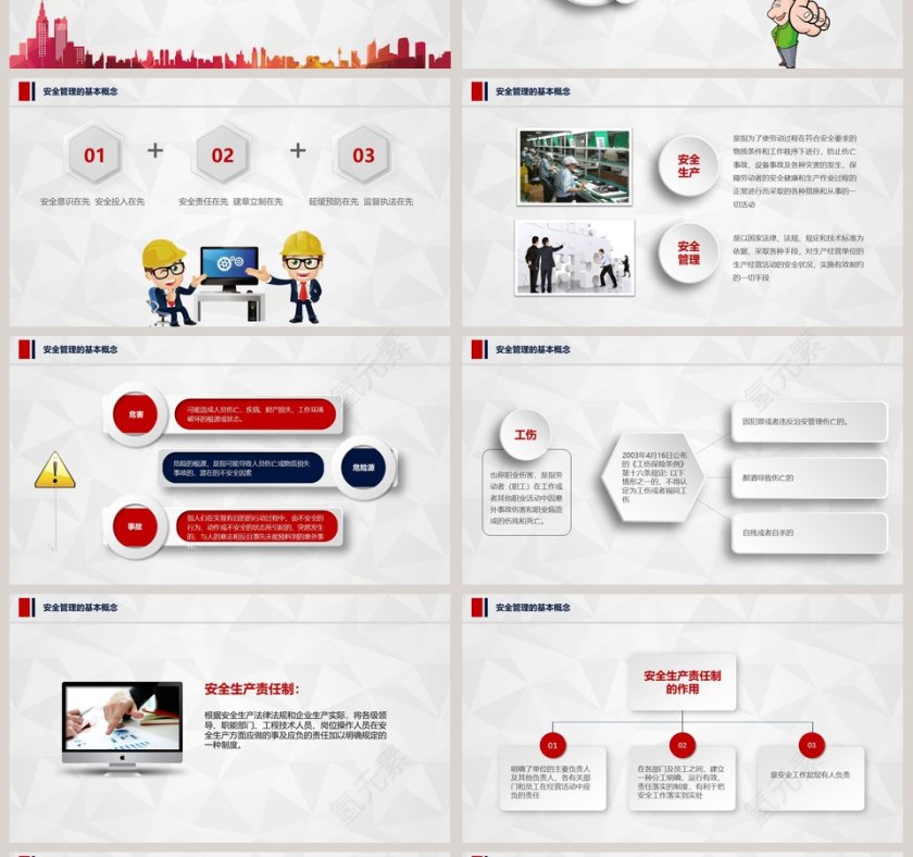  企业安全生产管理培训PPT模板安全生产PPT第4张