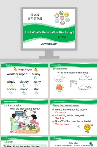Unit5 Whats the weather like today-第二课时教学ppt课件