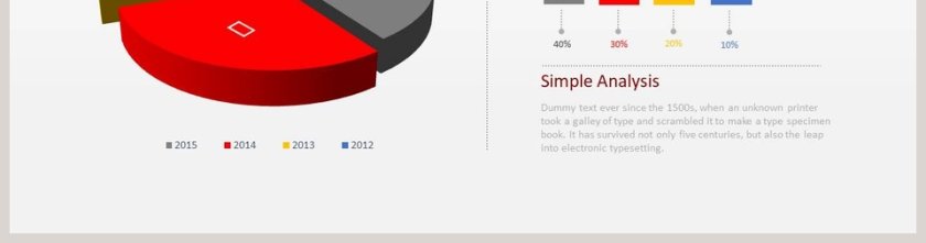 立体分离式PPT饼状图模板第2张