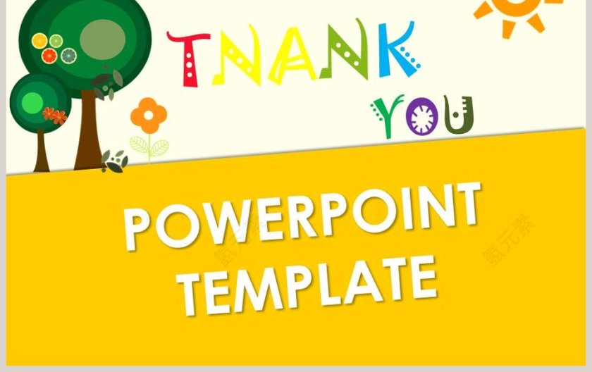 卡通可爱儿童PPT模板 第3张