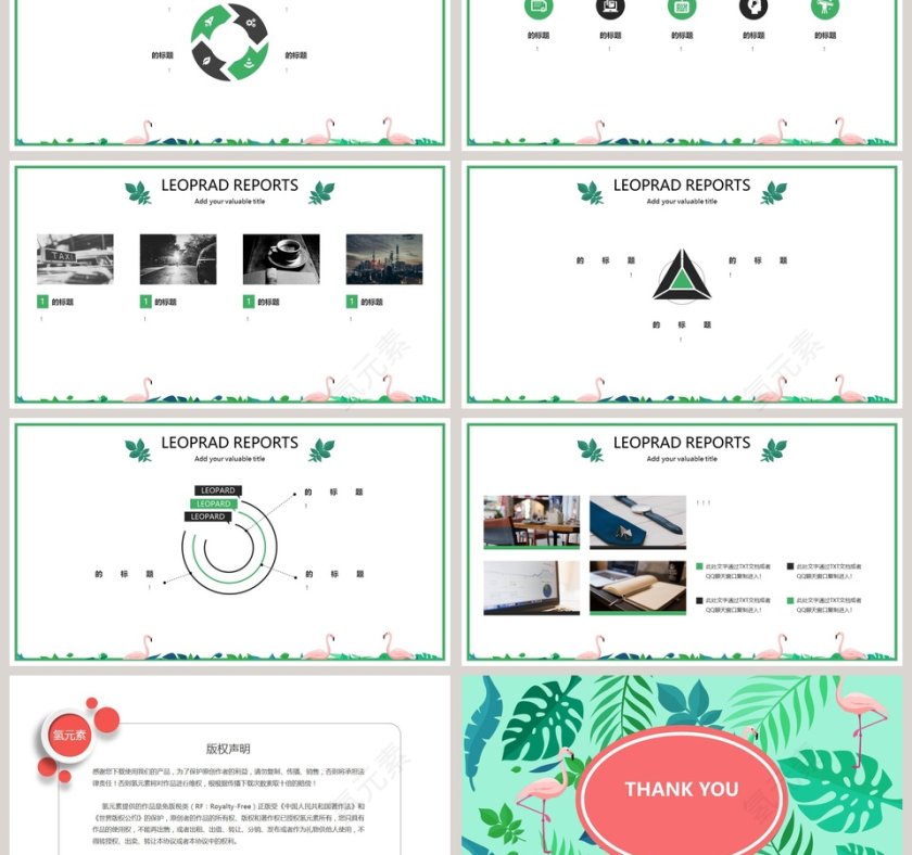 火烈鸟主题PPT第3张