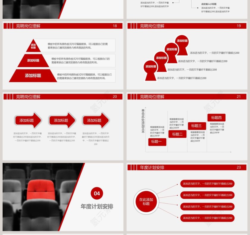 2019红色竞选个人简历述职报告岗位竞聘通用PPT模板第4张