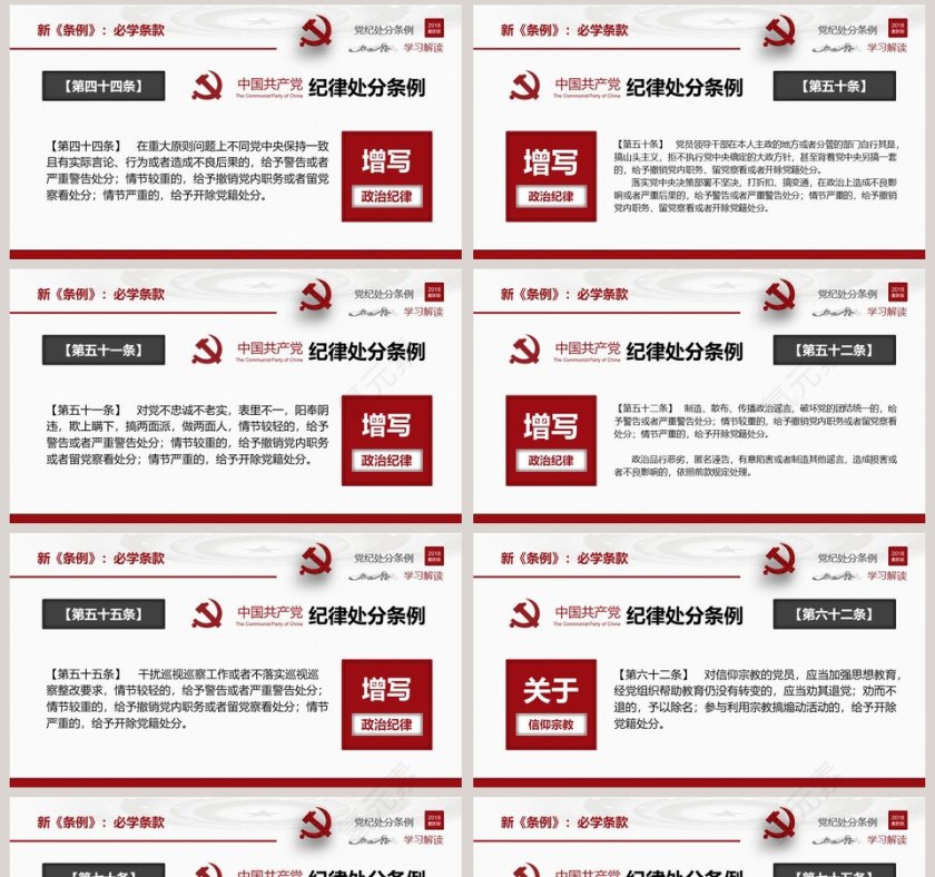 学习解读中国共产党纪律处分条例PPT第8张