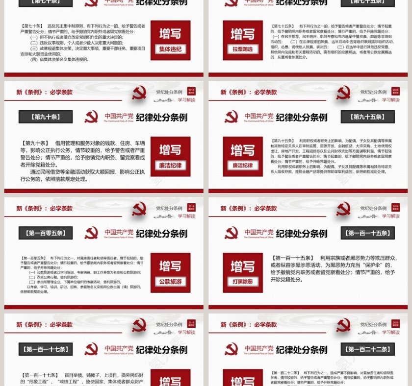 学习解读中国共产党纪律处分条例PPT第9张