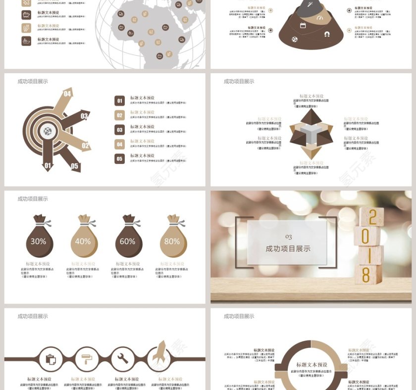 工作总结汇报PPT模板第3张