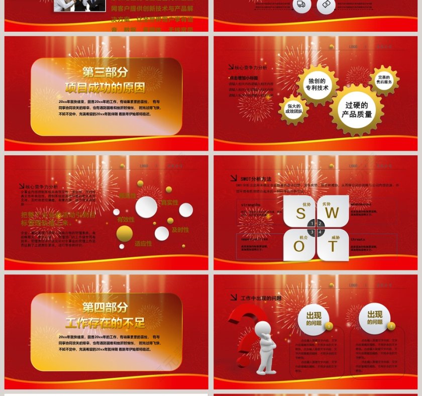 红色简约大气年终总结誓师大会PPT第4张