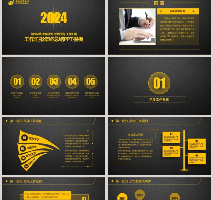 2019工作汇报年终总结PPT模板第2张