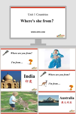 Wheres she from-Unit 1 Countries教学ppt课件