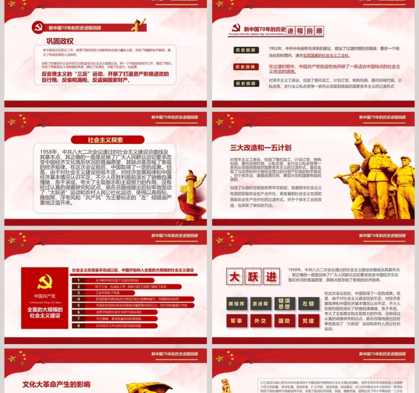 热烈庆祝祖国建国70周年ppt第2张