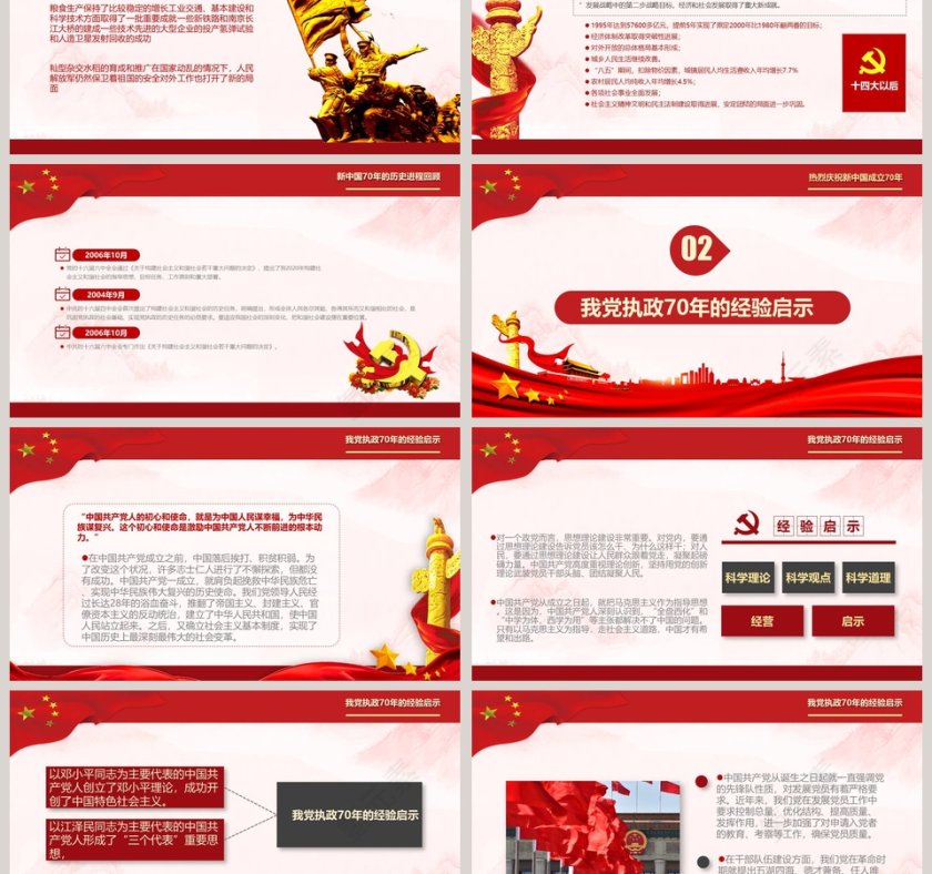 热烈庆祝祖国建国70周年ppt第3张