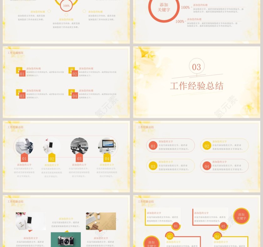简洁工作总结汇报PPT模板第3张
