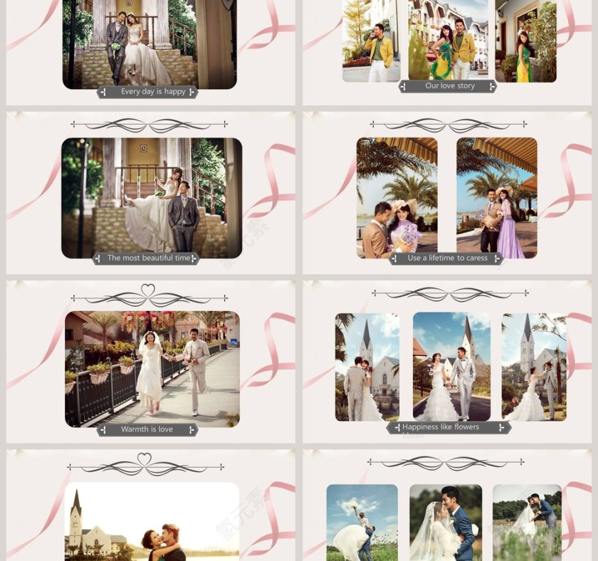 婚礼策划PPT模板婚礼婚庆ppt第6张