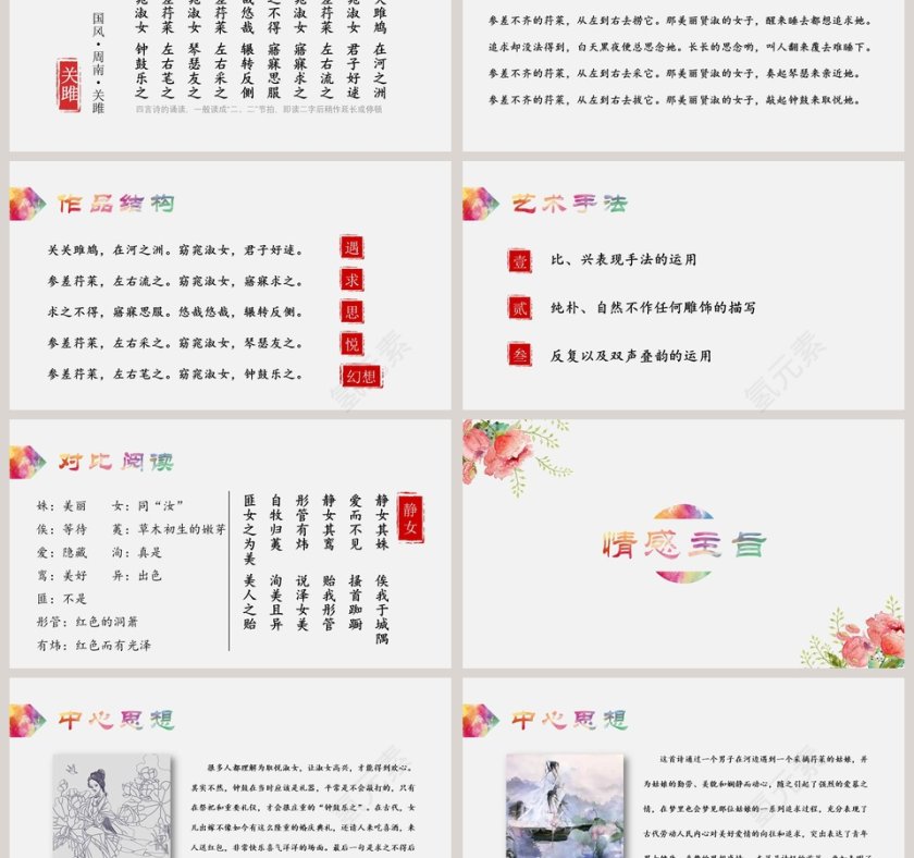 初中语文课件PPT《关雎》 第3张