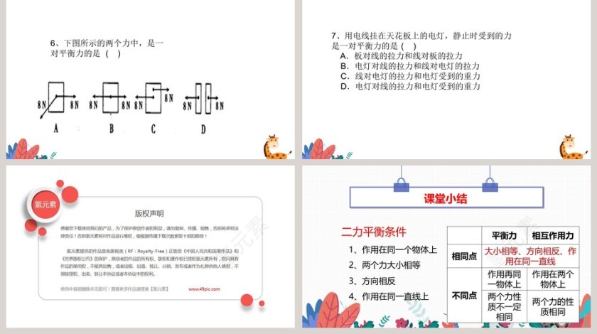 第七章-第三节 力的平衡教学ppt课件第5张