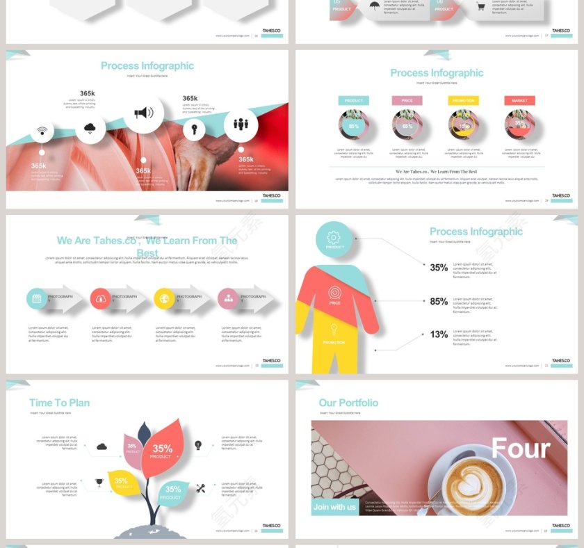 珊瑚色与海底世界工作总结PPT第4张