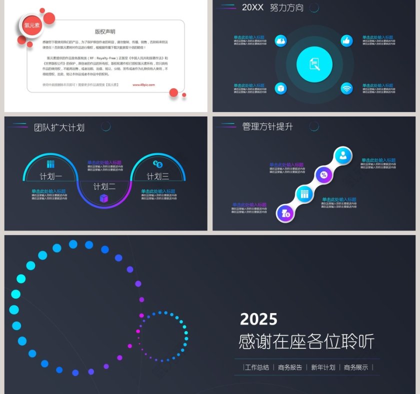 年终汇报总结PPT模板第5张