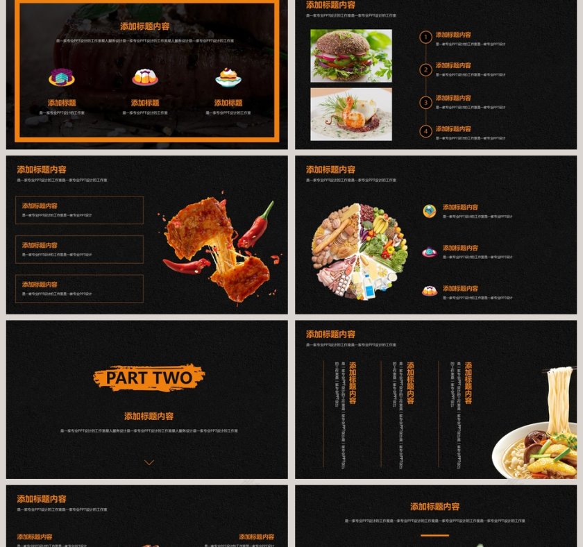 餐饮美食行业模板餐饮产品介绍ppt第2张