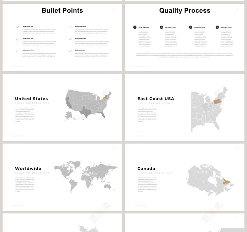 欧美极简PPT杂志风创业书PPT模板第11张