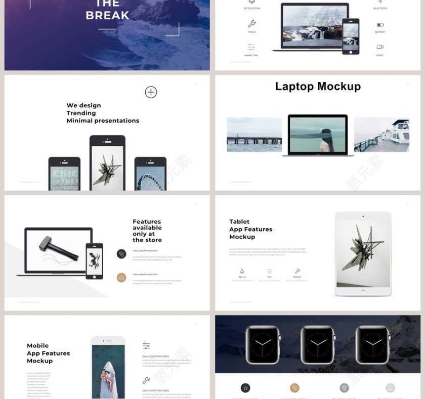 欧美极简PPT杂志风创业书PPT模板第3张