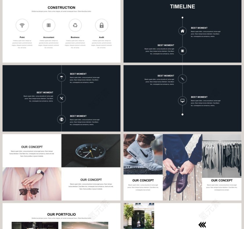 欧美简约杂志风通用模板第2张