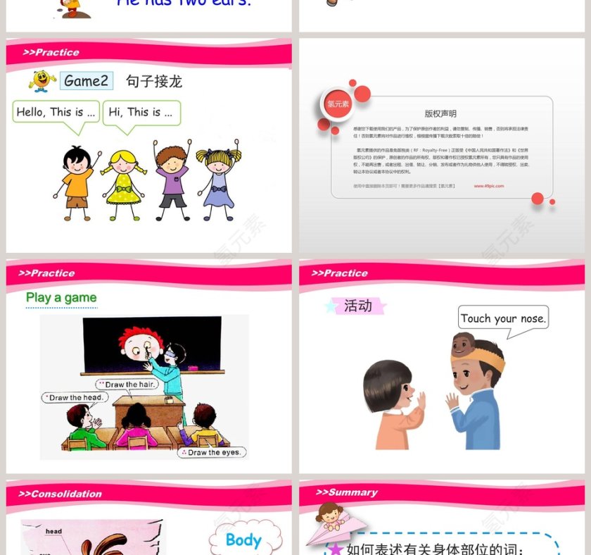 Unit1 My BodyPart A Draw yourselfLets learn教学ppt课件第4张