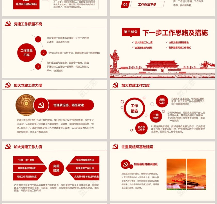 党课基层党委党支部党员干部总结党政工作汇报PPT第4张