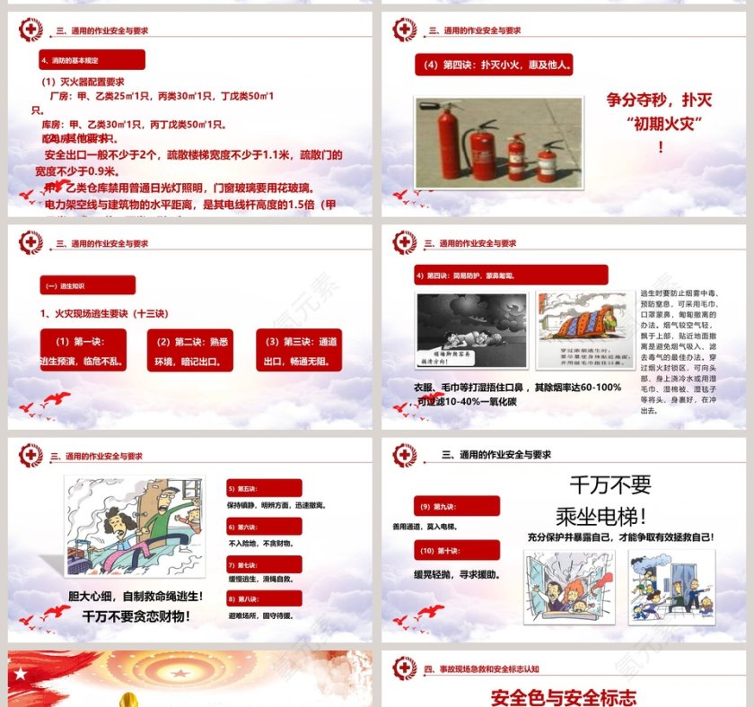 安全施工生产知识培训PPT模板第11张