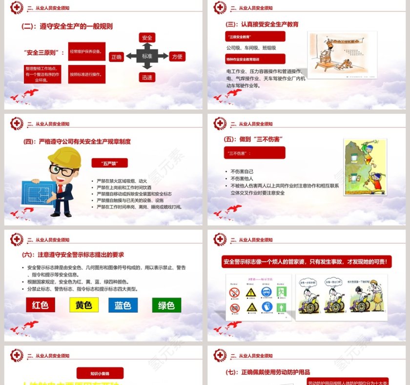 安全施工生产知识培训PPT模板第5张