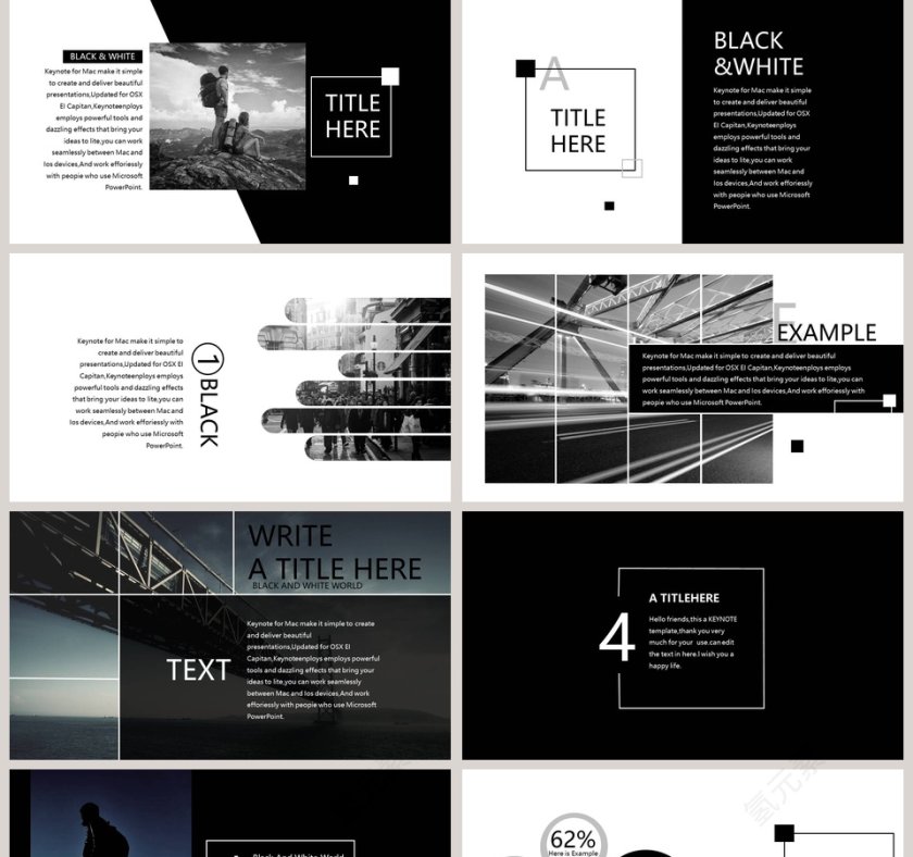 欧美极简PPT创意欧美杂志风创业书PPT模板 第5张