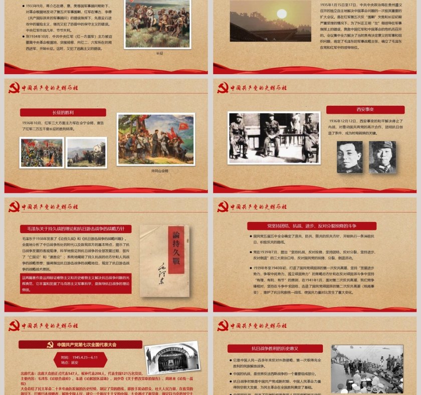 热烈庆祝中国共产党成立97周年党课党史党建PPT模板第6张