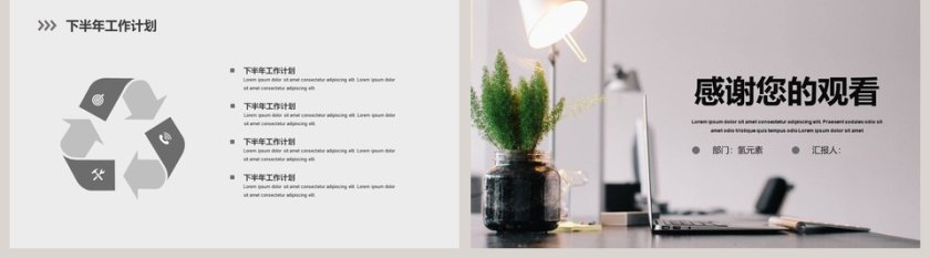 简约商务风年中工作总结PPT模板第5张