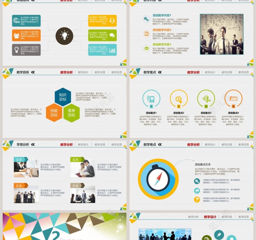 信息化教学课件PPT模板第2张