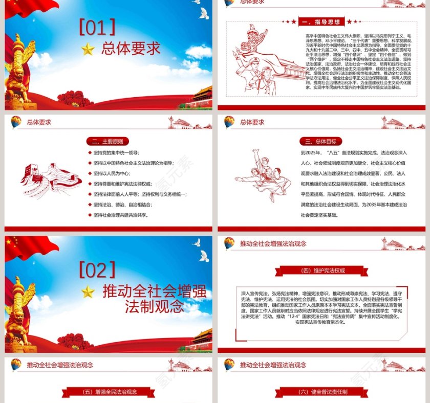 法治社会建设实施纲要PPT模板第2张