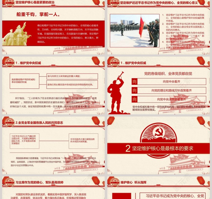 维护核心对党忠诚 听从指挥推进“两学一做”常态化制度化PPT模板第2张