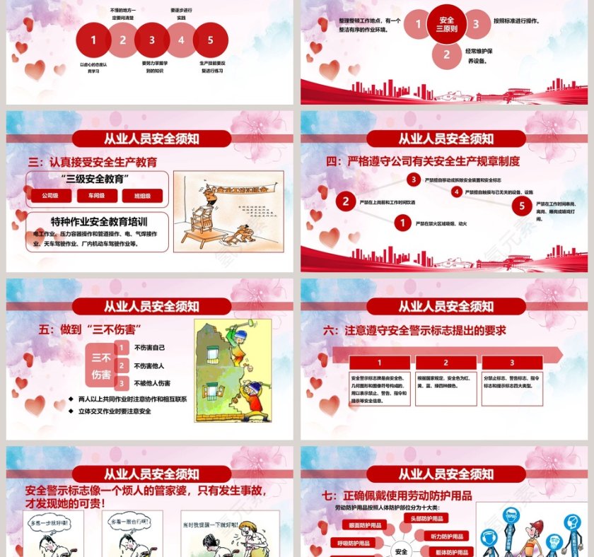 完整红色水彩安全生产月主题安全生产教育培训课件安全生产PPT第6张