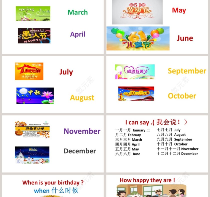 Unit 3    Birthday-When is your birthday教学ppt课件第2张