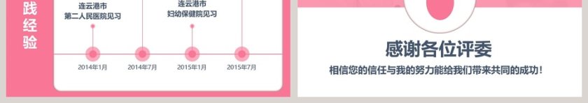 粉红色护士求职竞聘简历PPT模板第3张