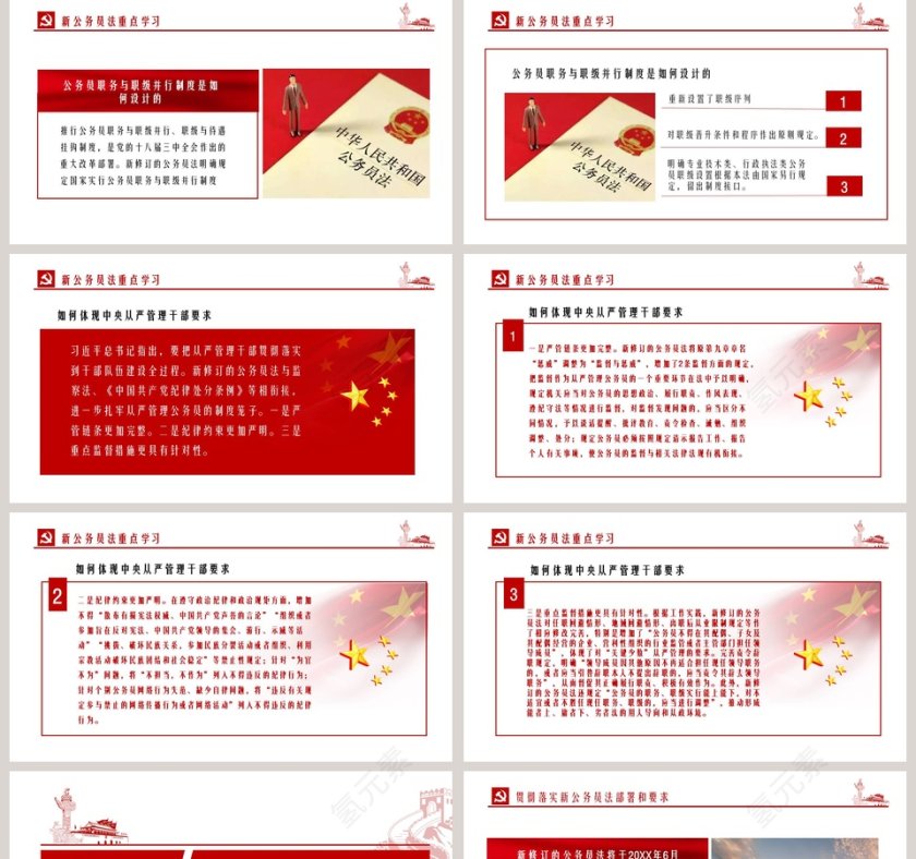 2019新修订公务员法解读学习PPT模板 第5张