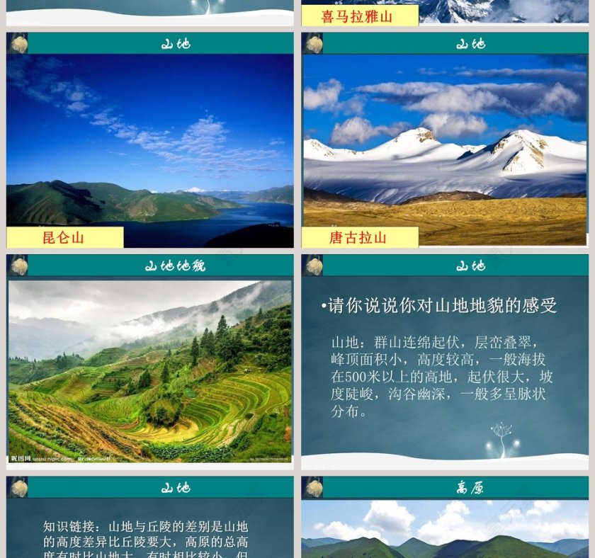 风光无限的地貌教学ppt课件第6张