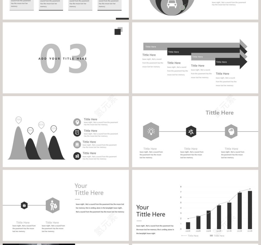 欧美极简PPT杂志风创业书PPT模板第4张