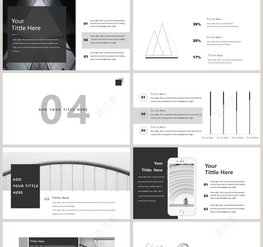 欧美极简PPT杂志风创业书PPT模板第5张