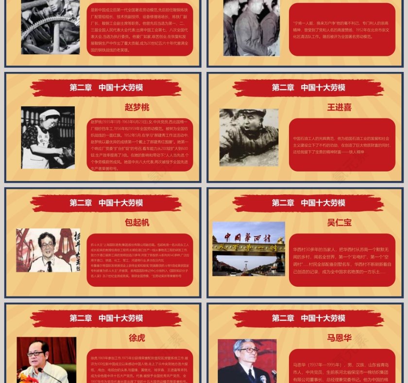 五一劳动节PPT模板第3张