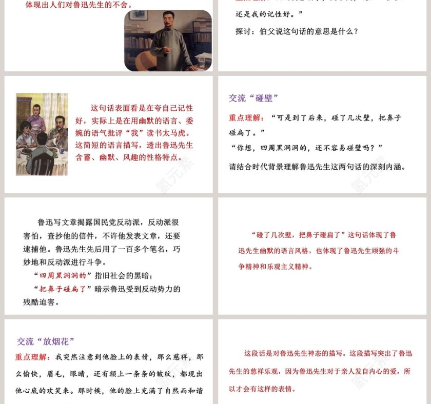 六年级语文我的伯父鲁迅先生语文课件PPT第3张