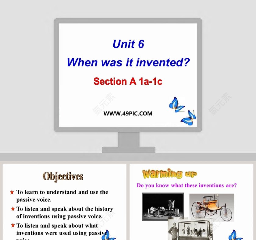 Unit 6When was it inventedSection A 1a1c - 产品发布行业PPT模板第1张