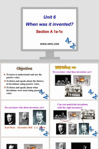 Unit 6When was it inventedSection A 1a1c - 产品发布行业PPT模板