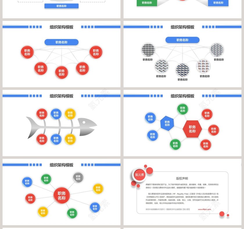 企业组织结构图ppt组织架构图ppt模板第4张