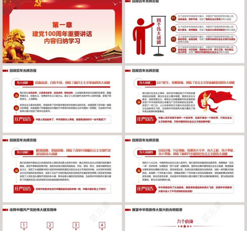 五个“庄严宣告”振奋人心学习贯彻习近平总书记庆祝建党100周年大会重要讲话PPT第2张